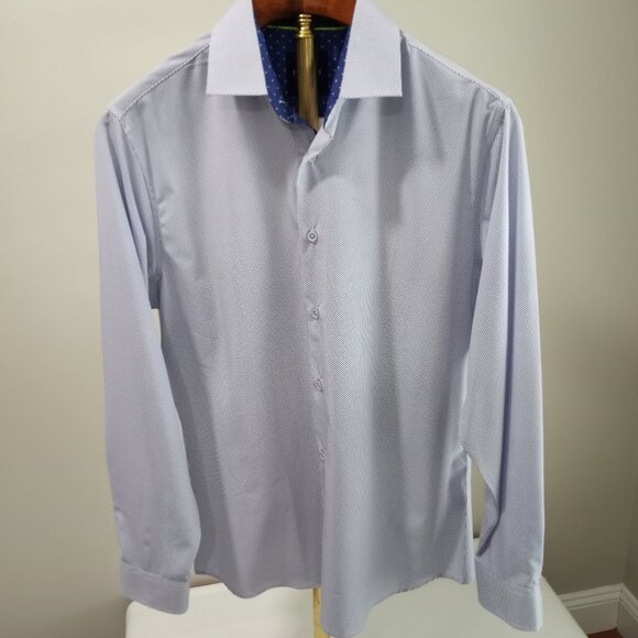 TOM BAINE SLIM FIT PERFORMANCE SHIRT BLUE MENS SIZE XL - Picture 1 of 10